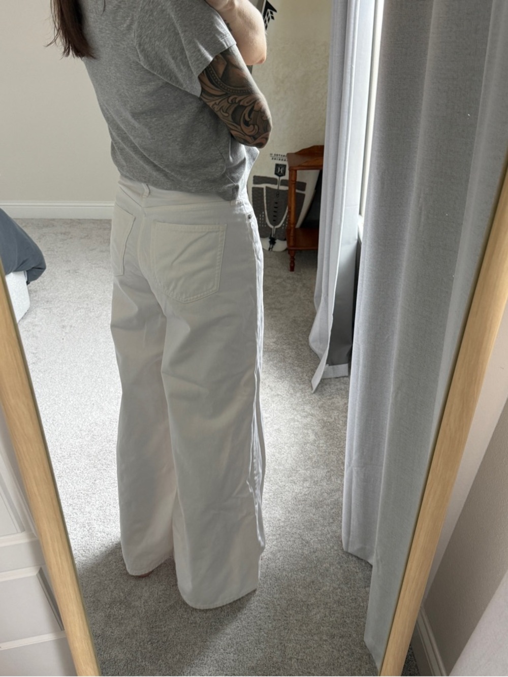 J. Crew White High-Rise Superwide-Leg Jeans